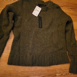 360 Cashmere Olive Knit Sweater